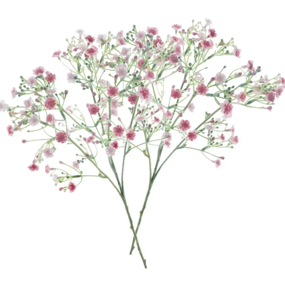 Bellatio Design Kunstbloem Gipskruid - 45 cm - roze - Gypsophila