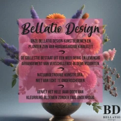 Bellatio Design Kunstbloem Gipskruid - 45 cm - roze - Gypsophila