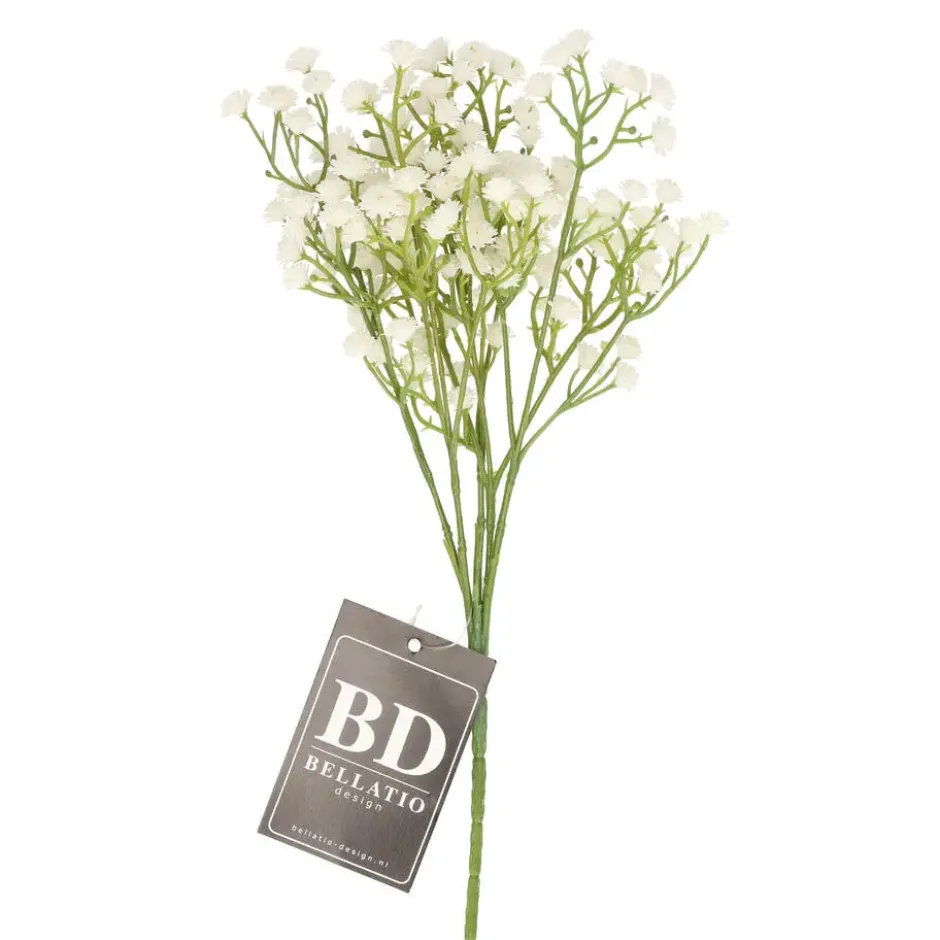 Bellatio Design Kunstbloem Gipskruid - 30 cm - wit - Gypsophila