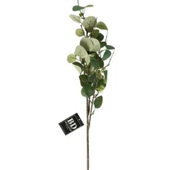 Bellatio Design Kunstbloem/kunsttak Eucalyptus - 92 cm