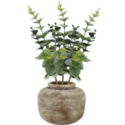 Bellatio Design Kunstbloem/kunsttak Eucalyptus - 38 cm