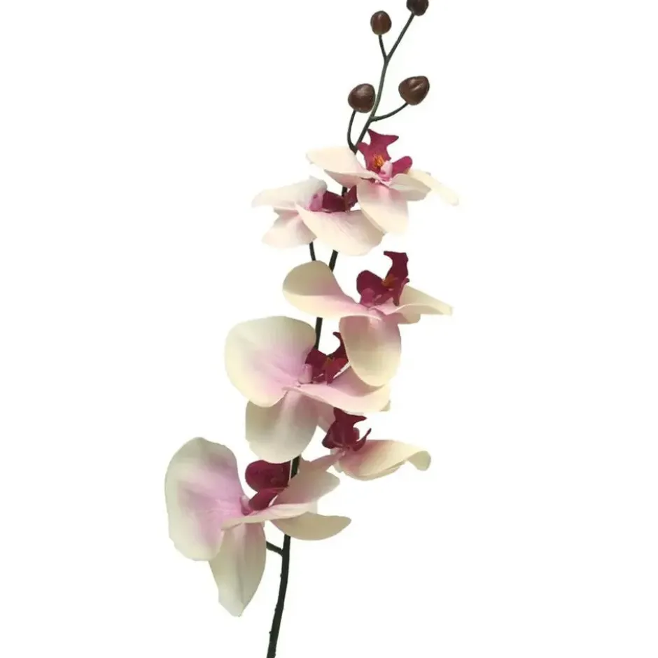 Bellatio Design Kunstbloem Orchidee Milan - wit/roze - 78cm