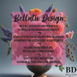 Bellatio Design Kunstbloem Orchidee Milan - wit/roze - 78cm