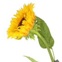 Bellatio Design Kunstbloem Zonnebloem - 77 cm - losse steel