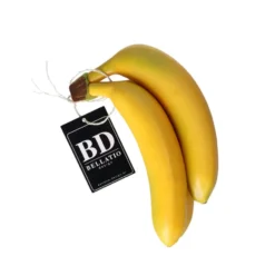 Bellatio Design Kunstfruit - banaan - 20 cm - 3x bananen - tros