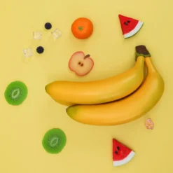 Bellatio Design Kunstfruit - banaan - 20 cm - 3x bananen - tros