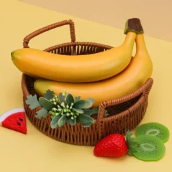 Bellatio Design Kunstfruit - banaan - 20 cm - 3x bananen - tros