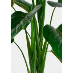 Bellatio Design Kunstplant Philodendron - groen - 100 cm - zwarte pot
