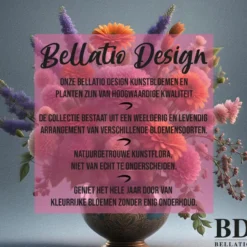 Bellatio Design Kunst tulpen boeket - 12x stuks - rood - 40 cm