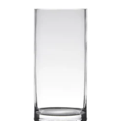 Bellatio Design Vaas Home Basics - cilinder - glas - 12 x 35 cm