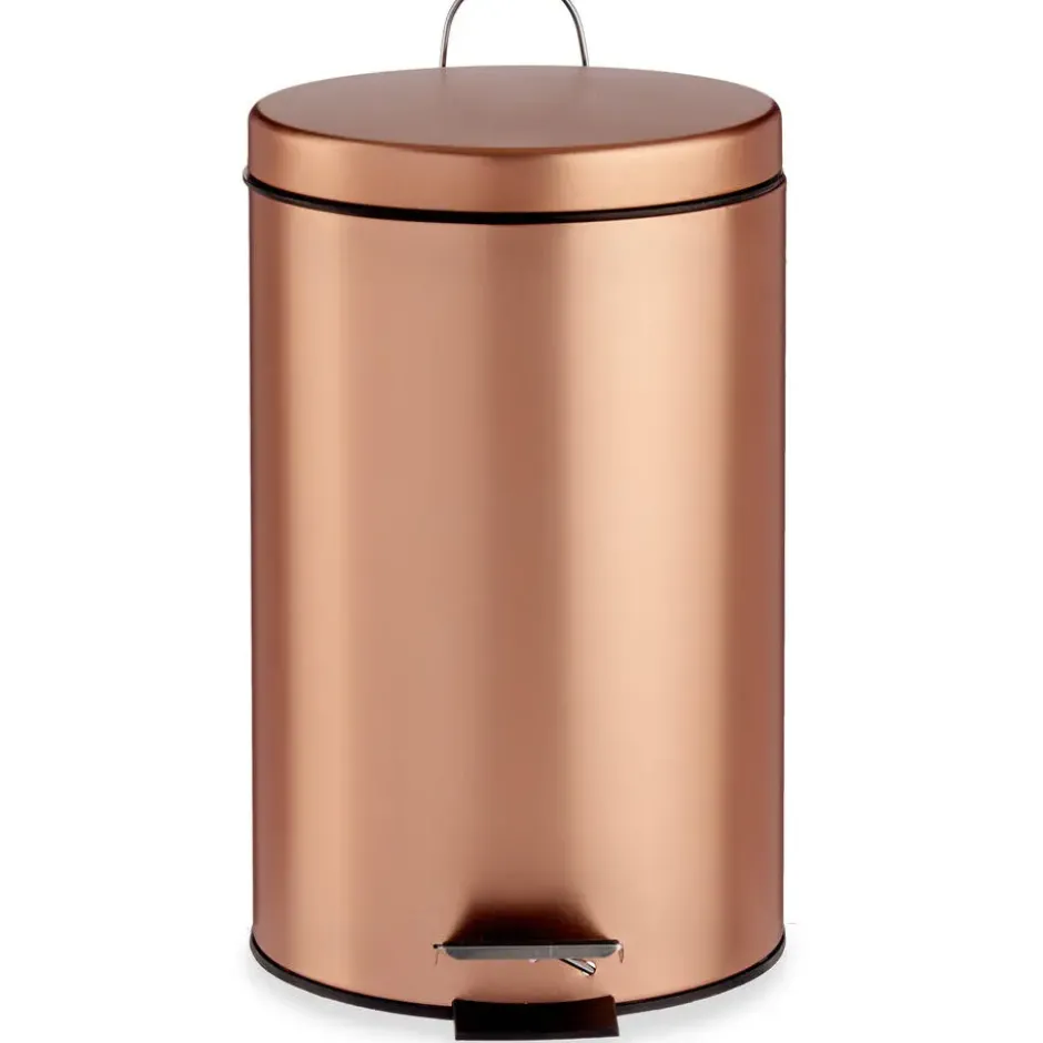 Berilo Pedaalemmer - koperkleurig - 12 l - 40 cm - metaal