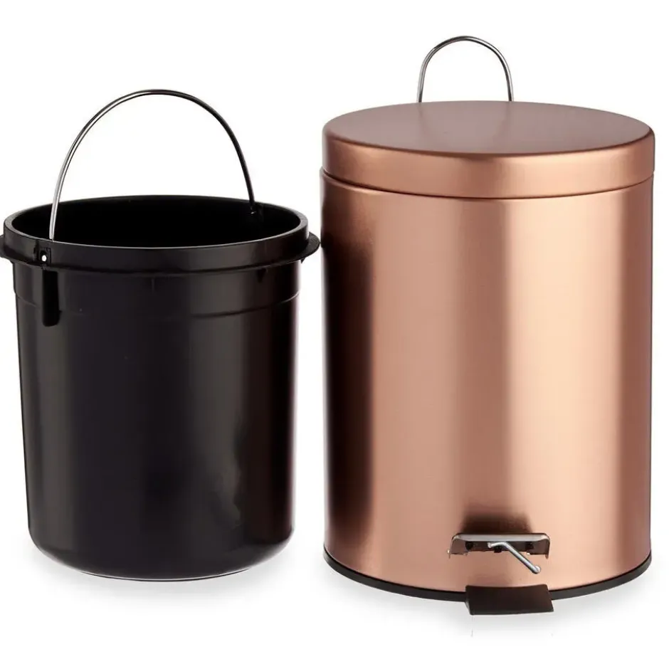 Berilo Pedaalemmer - koperkleurig - 12 l - 40 cm - metaal