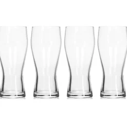 Bierglazen/drinkglazen - 4x stuks - 400 ml - Hoog model bierglas