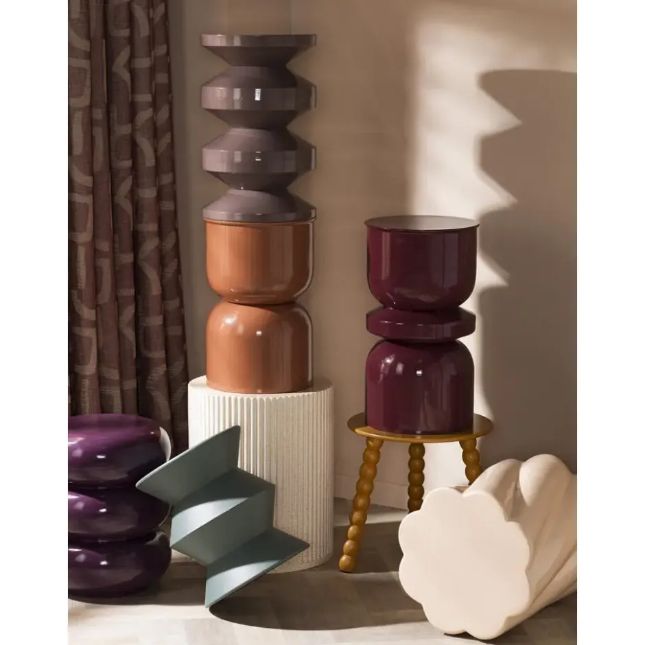 Bijzettafel Barcelona - paars - 55xØ31 cm