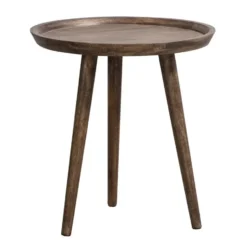 Bijzettafel Basel - walnoot - 48xØ45 cm