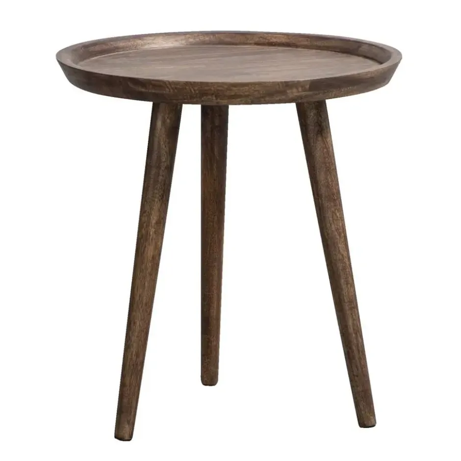 Bijzettafel Basel - walnoot - 48xØ45 cm