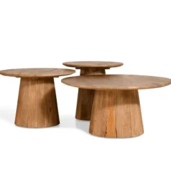 Bijzettafel Mokka - Lichtbruin Ø80cm