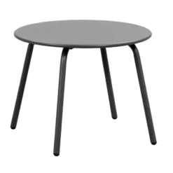 Bijzettafel Montreal - antraciet/metaal - Ø50 cm