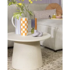 Bijzettafel Thibaut - beige - 38xØ60 cm