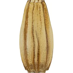 Bloemenvaas Callas - sier glas - 12 x 30 cm - transparant geel