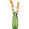 Bloemenvaas Callas - sier glas - 16 x 35 cm - transparant groen