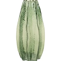 Bloemenvaas Callas - sier glas - 16 x 35 cm - transparant groen