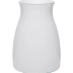 Bloemenvaas Julia - wit glans - glas - 10 x 20 cm - vaas