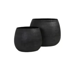 Bloempot Genolu - Zwart - Ø50+Ø38,5cm