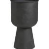 Bloempot Miro - zwart - metaal - 55xØ32 cm