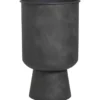 Bloempot Miro - zwart - metaal - 43xØ26,5 cm