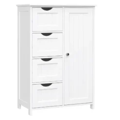 Bobbel Home - Badkamerkast - 4 laden - Houten - Wit