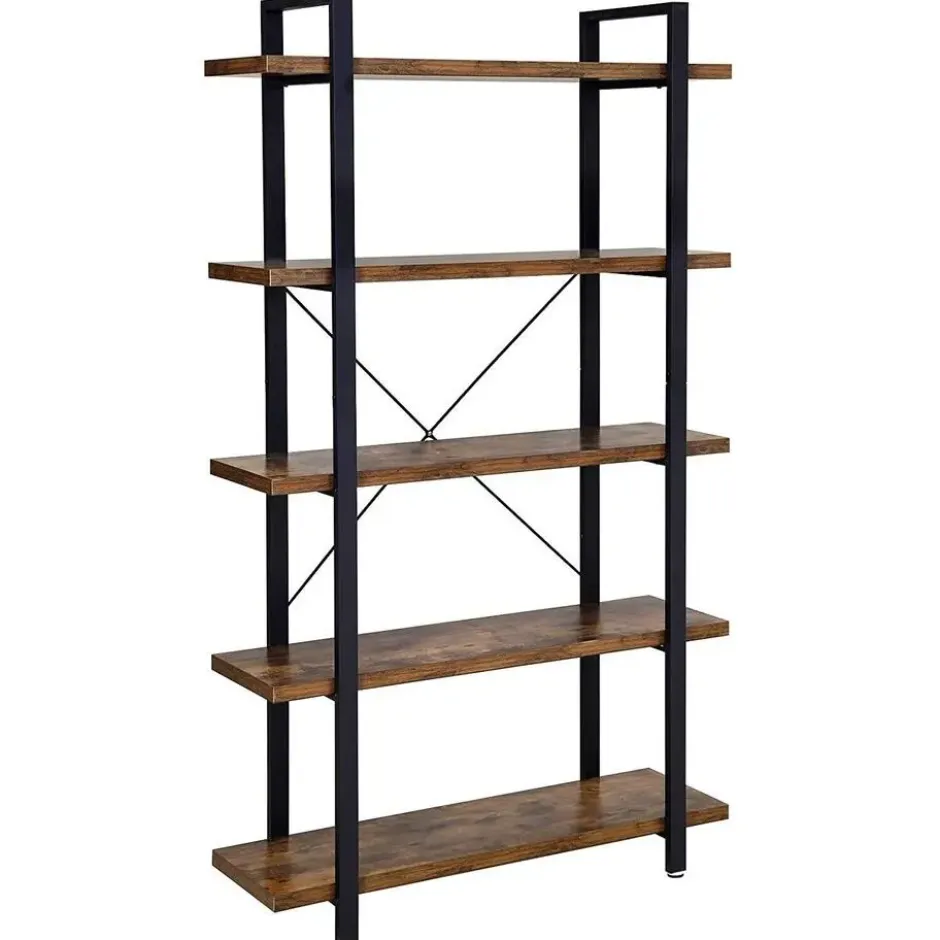 Bobbel Home - Boekenrek - Hout/Metaal - Bruin