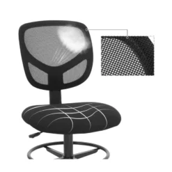 Bobbel Home - Ergonomische bureaustoel - Verstelbare voetsteun - Zwart