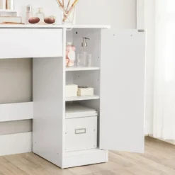 Bobbel Home Kaptafel Met LED Spiegel Stopcontact En Opbergruimte