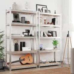 Bobbel Home - Kelderkast - 200 x 100 x 50 cm - Zilverkleurig