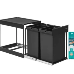Bobbel Home Keukenprullenbak Met 2 Vakken Pedaal En Soft Close