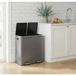 Bobbel Home Prullenbak Afvalscheiding 60 Liter - Mat Grijs