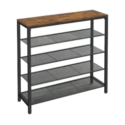 Bobbel Home - Schoenenrek - Metaal - Donkerbruin - 100x30x92,5 cm