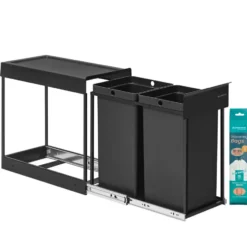 Bobbel Home Uitschuifbare Keukenprullenbak 2 x 15 Liter