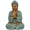 Boeddha beeld Shaman - kunststeen - goud/jade - 28 x 41 cm