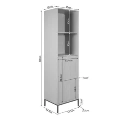 Boekenkast Bruin Hout - 55x45x200cm - Madison