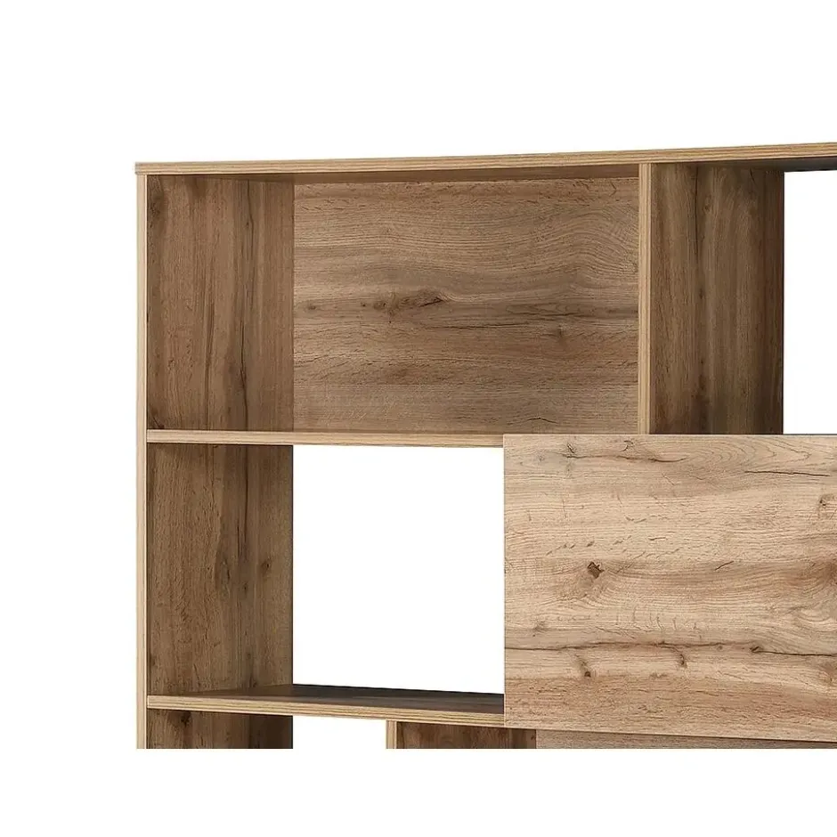 Boekenkast CEVANIA - 110 cmx32 cmx173 cm - Natuurlijk licht Hout paneel