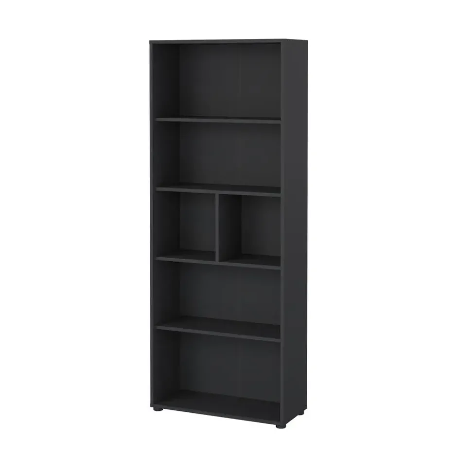 Boekenkast Grijs - 80x34x205cm - Sign