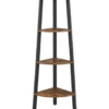Boekenkast - hoekkast - 4 legplanken - 34x125x34 cm - vintage bruin