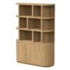 Boekenkast Naturel Eikenfineer - 145x40x220cm - Novero