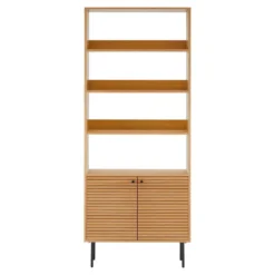 Boekenkast Naturel Eikenfineer - 80x30x200cm - Kyoto