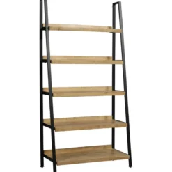 Boekenkast Scott - zwart/naturel - 180x90x40 cm