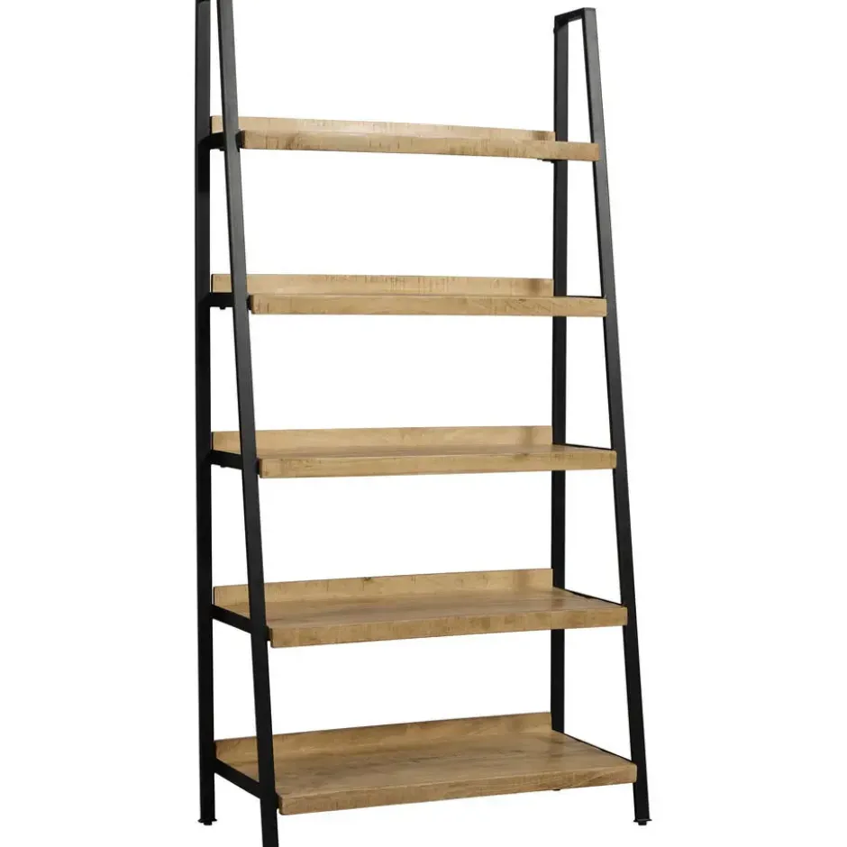 Boekenkast Scott - zwart/naturel - 180x90x40 cm