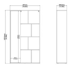 Boekenkast Wit Hoogglans - 89x34x157cm - Maze