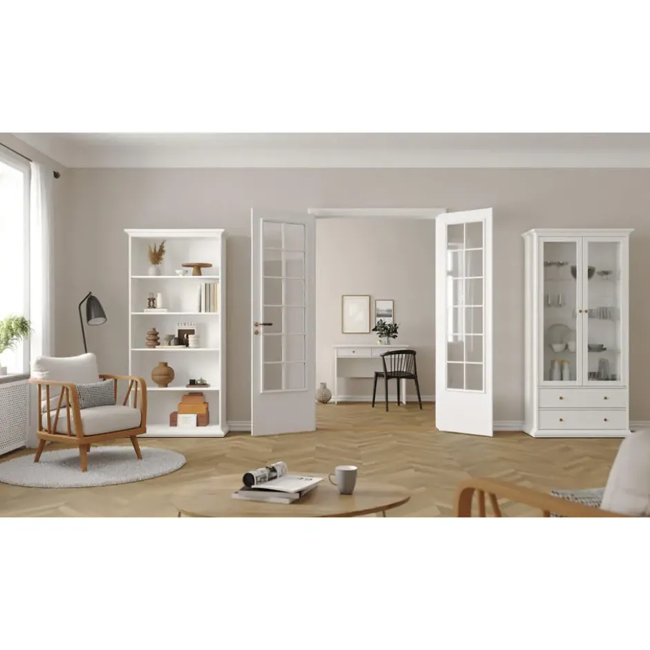 Boekenkast Wit - 100x200x35cm - Paris